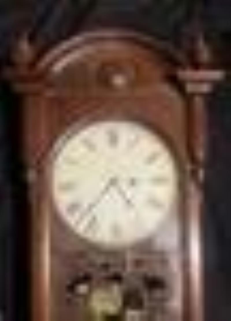 Fabulous antique Seth Thomas #10 double dial office calendar clock