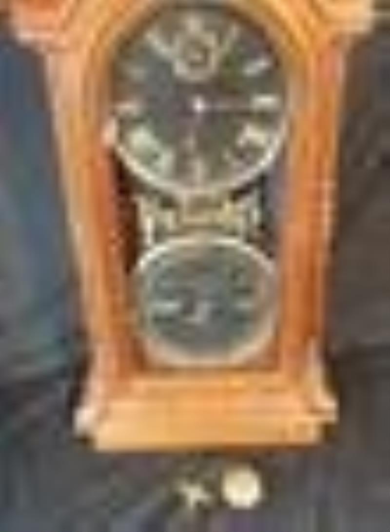 Antique Fashion Seth Thomas black double dial calendar clock
