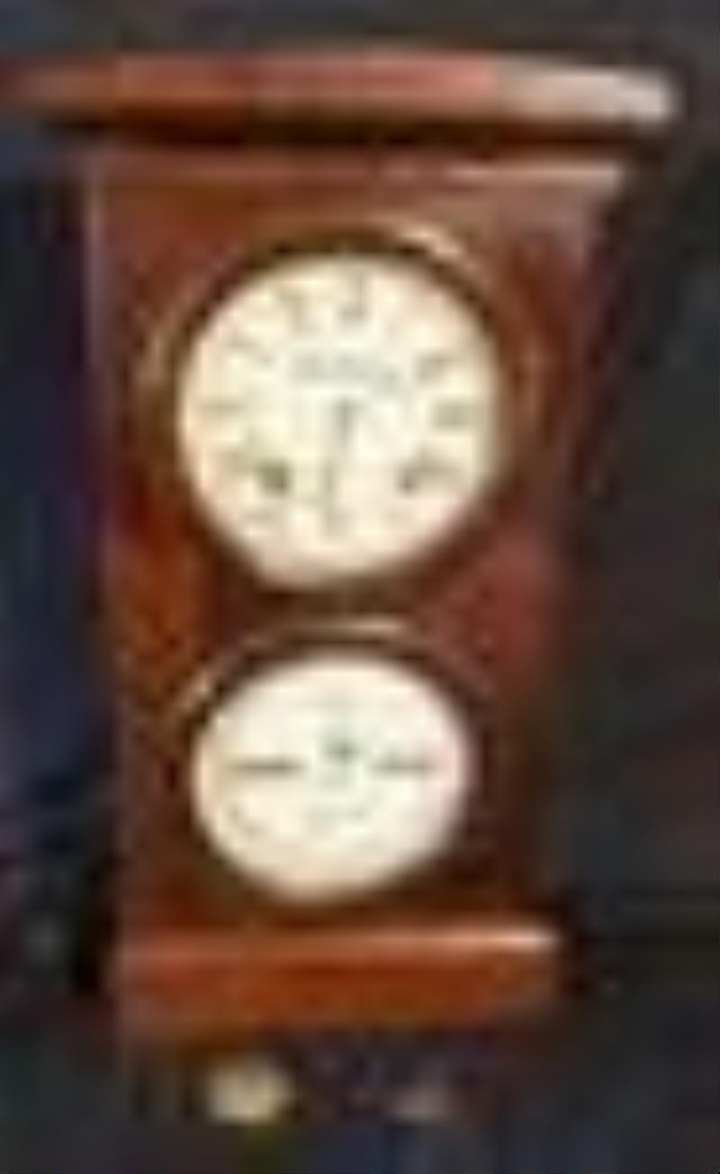 Antique Seth Thomas Parlor #3 double dial calendar clock.