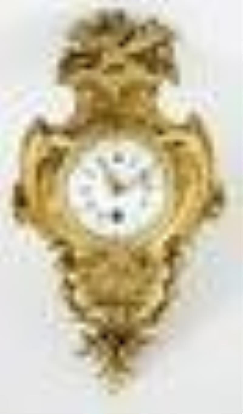 Belle Epoque Louis XV Style Ormolu Cartel Clock