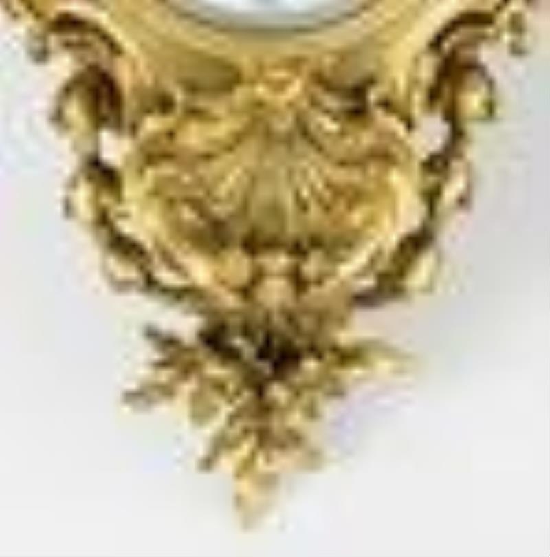 Belle Epoque Louis XV Style Ormolu Cartel Clock