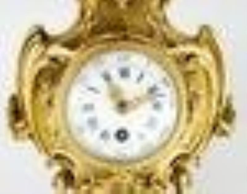 Belle Epoque Louis XV Style Ormolu Cartel Clock