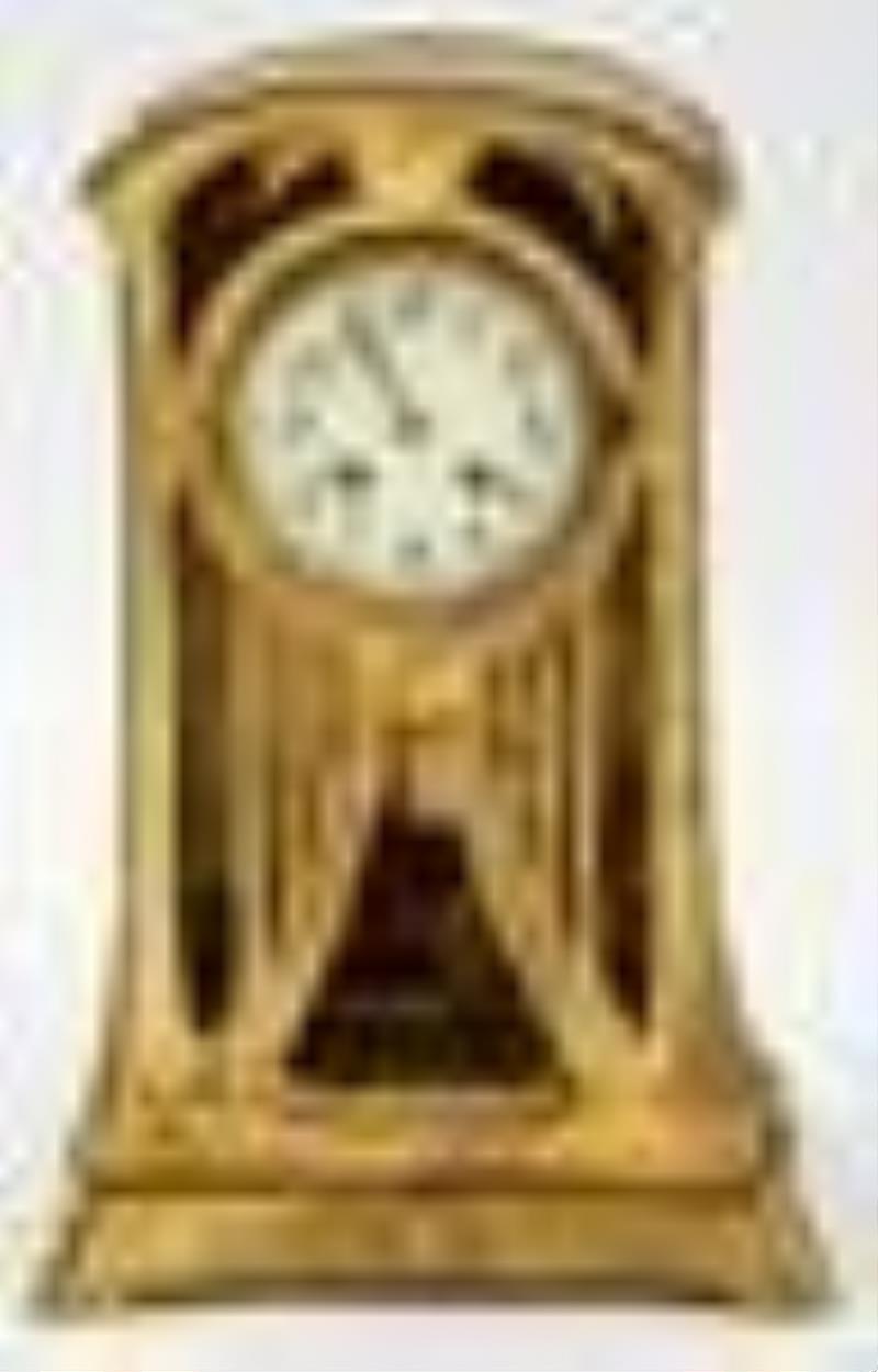 Art Nouveau / Jugendstil Brass Mantel Clock