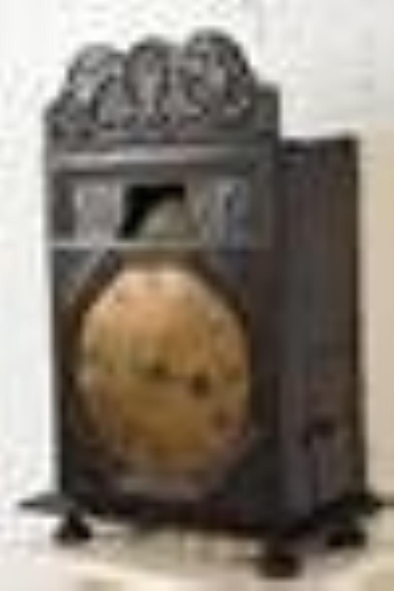 Rare Early British Oak Bracket Clock