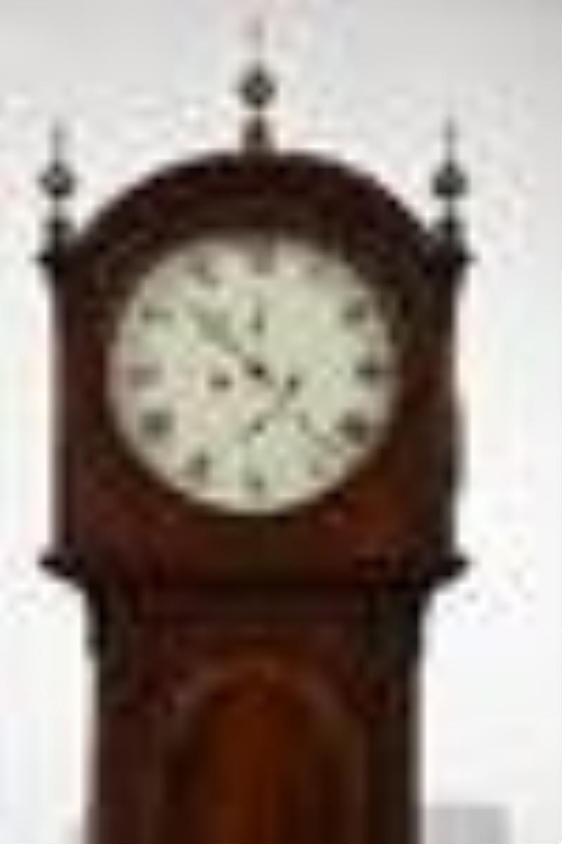 Scottish Georgian Inlaid Mahogany Tall Case Clock
