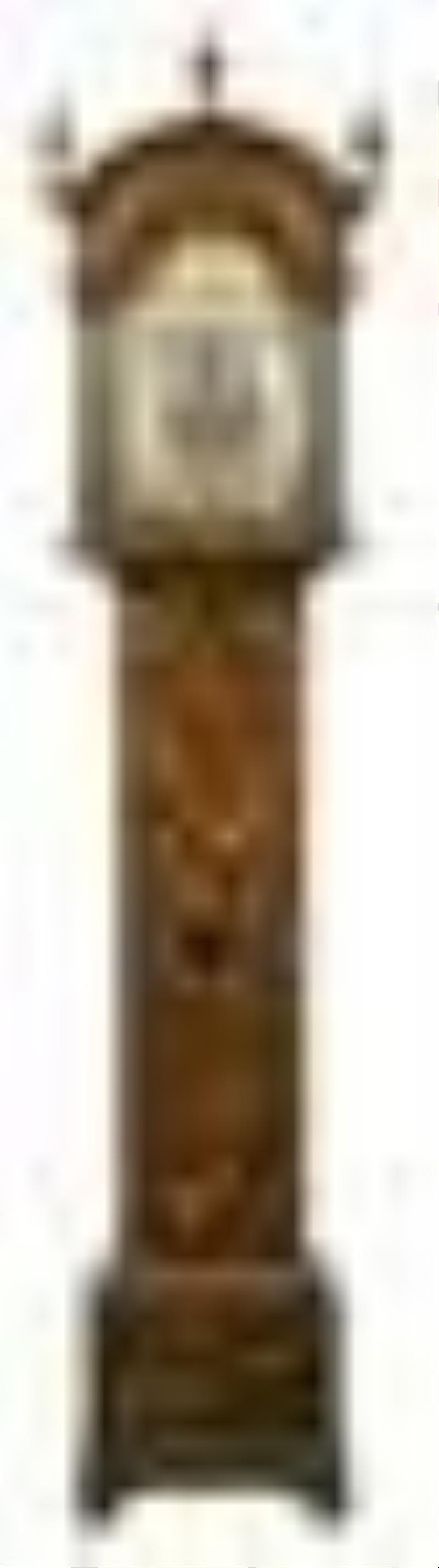 Queen Anne Green Japanned Tall Case Clock