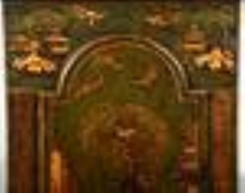 Queen Anne Green Japanned Tall Case Clock