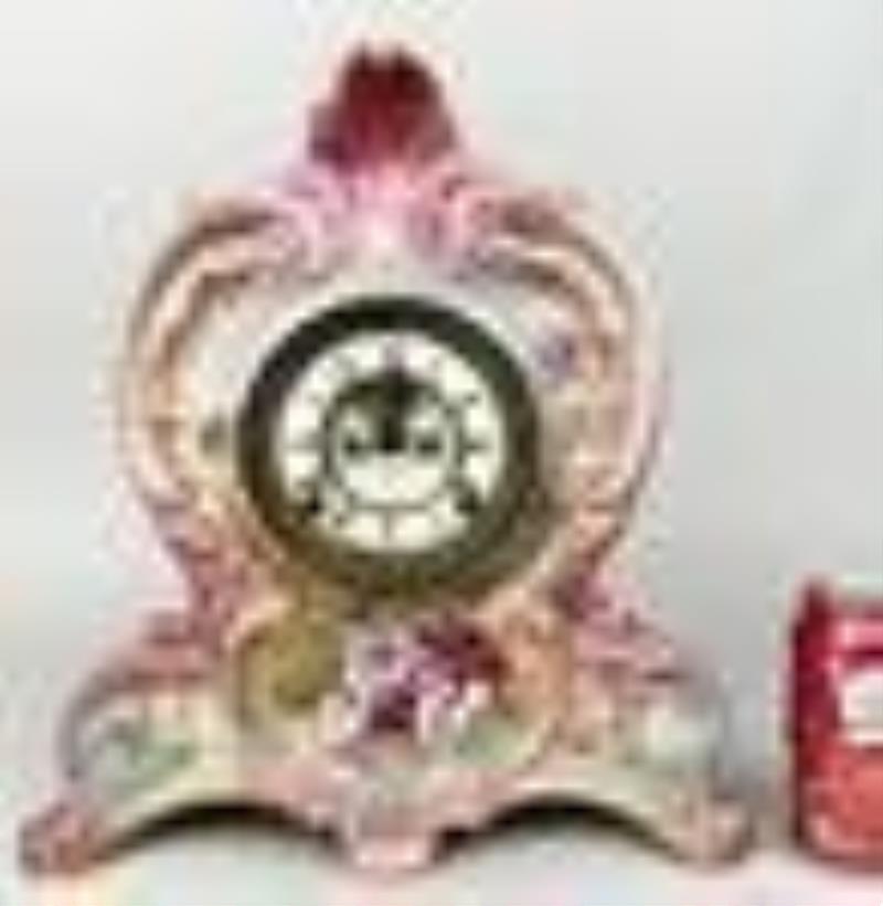 Ansonia German Porcelain Victorian Mantle Clock