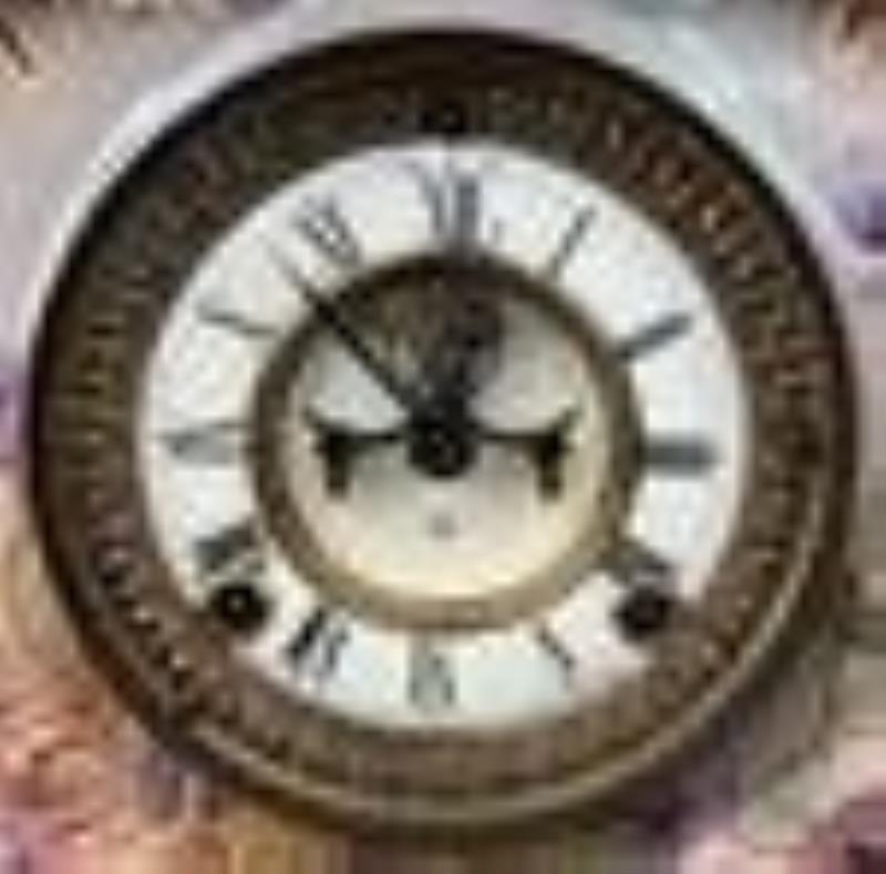 Ansonia German Porcelain Victorian Mantle Clock