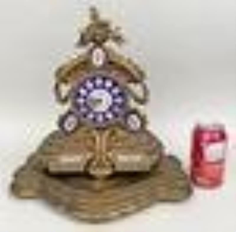 Brevet Gilt Metal Mantle Clock