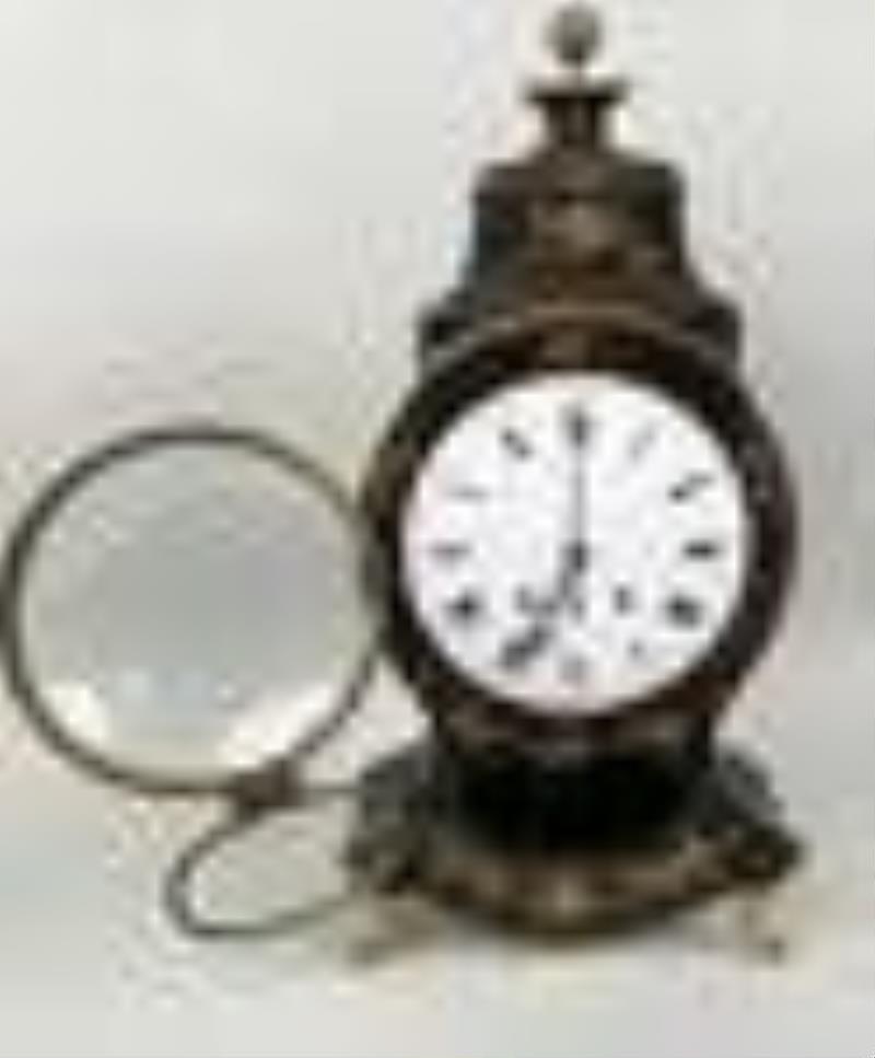 Aime Billon Painted Swiss Bracket Clock