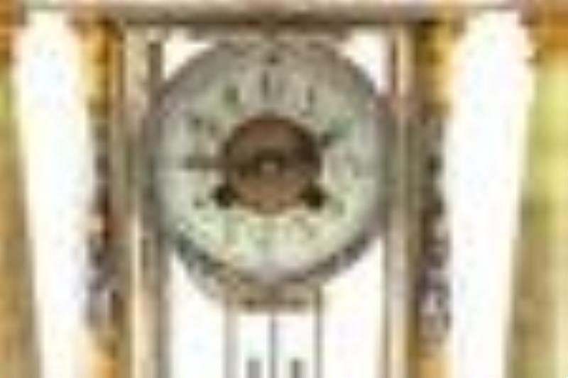 Antique Tiffany & Co. Marti Champleve & Onyx Mantel Clock