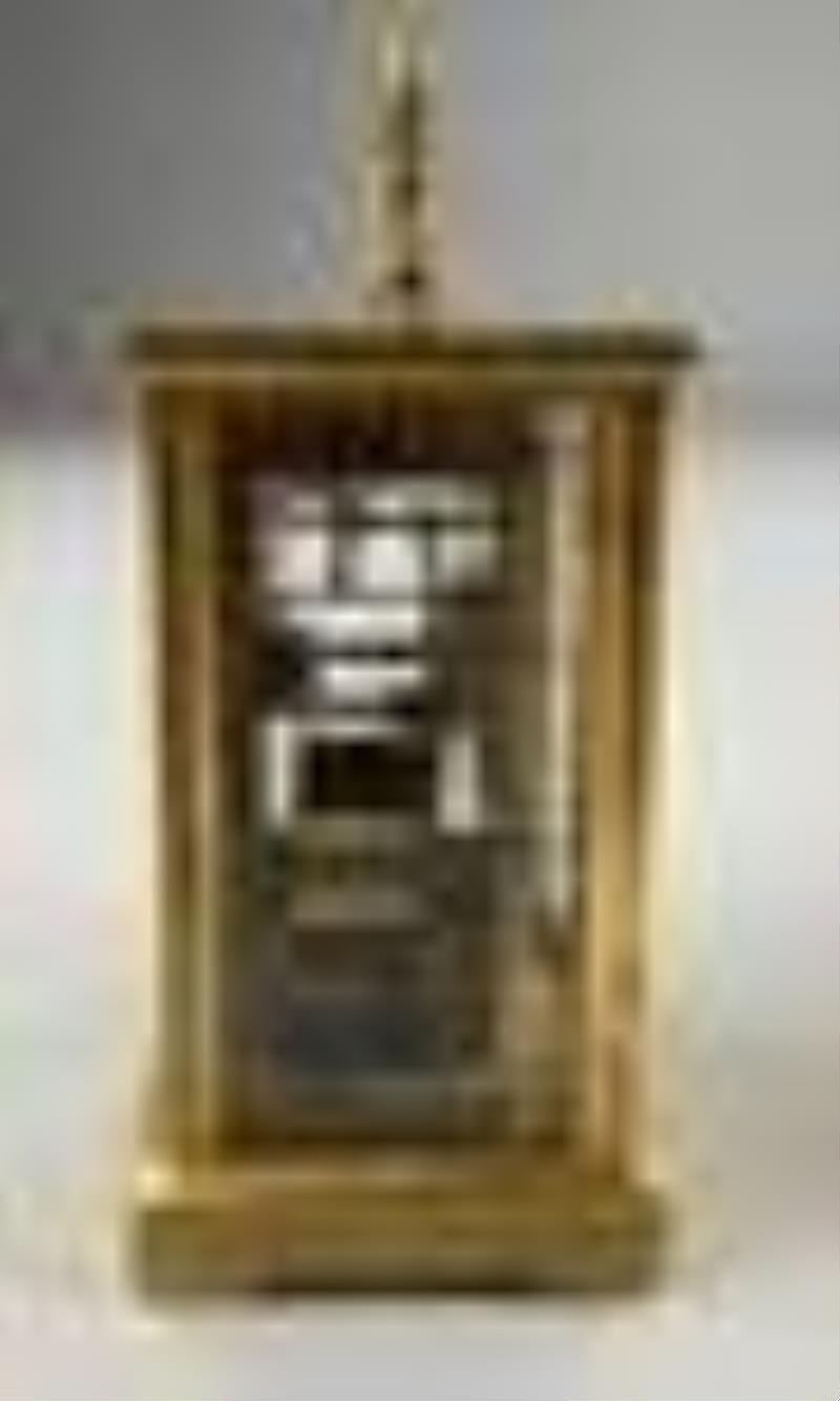 19th C. French Gilt Brass Carriage Clock
