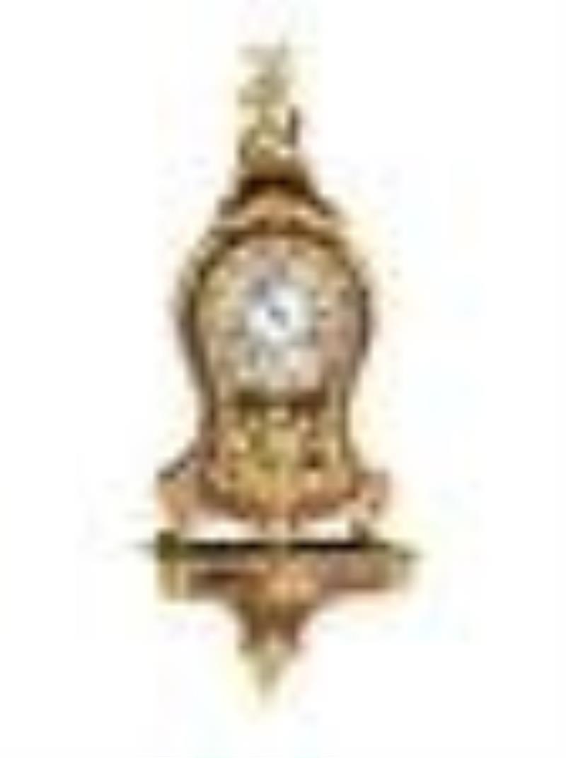 A Louis XIV Style Gilt Bronze-Mounted Boulle Marquetry Bracket Clock