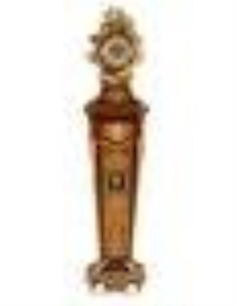A Louis XV Style Gilt Bronze-Mounted Parquetry Tall Case Clock