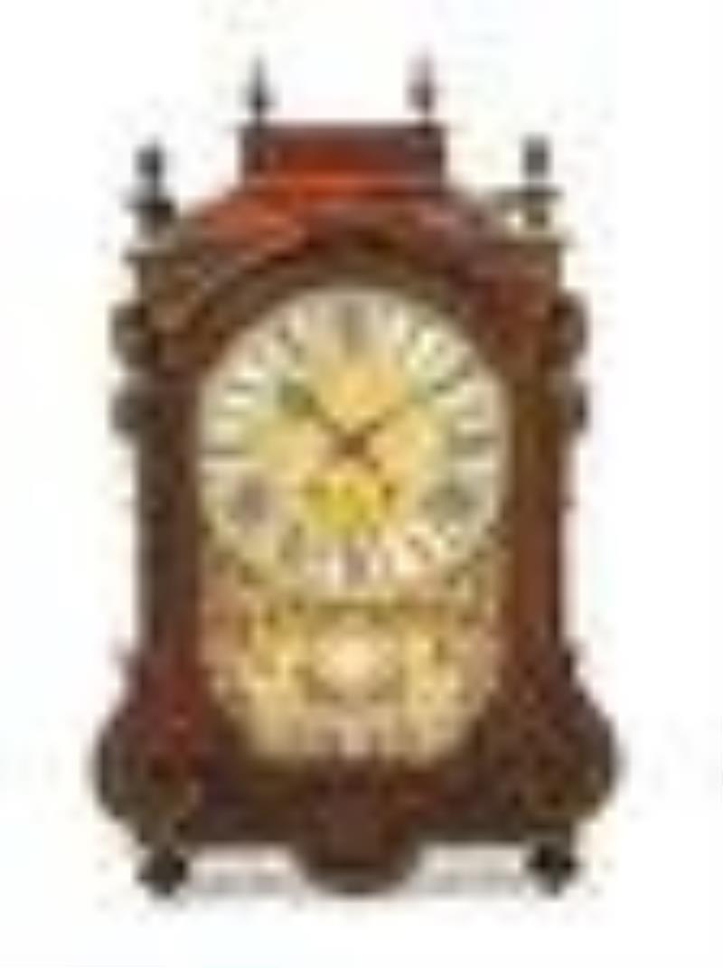 A Louis XIV Style Gilt Bronze and Tortoiseshell Veneered Mantel Clock