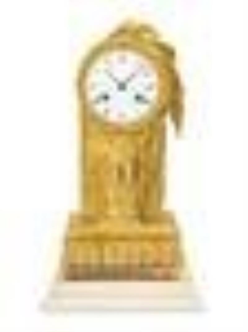 An Empire Gilt Bronze Clock