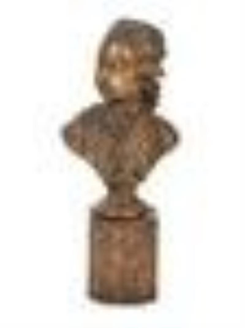 An Empire Gilt Bronze and Marble Figural Mantel Clock