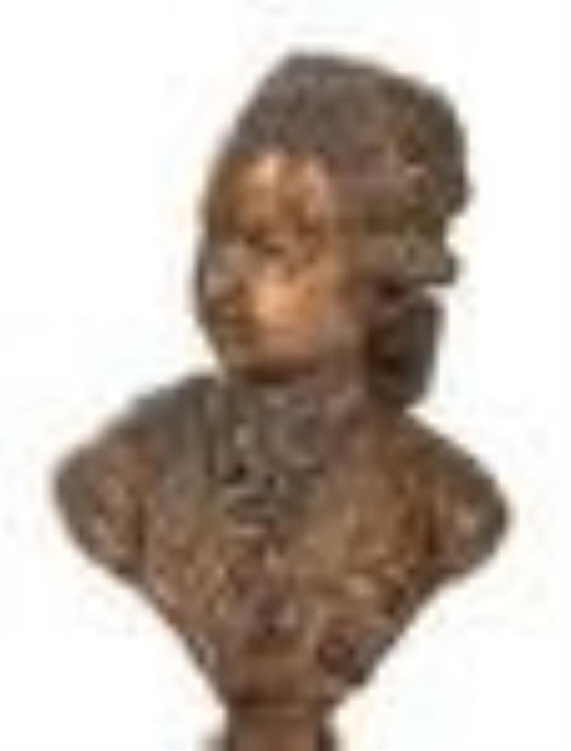 An Empire Gilt Bronze and Marble Figural Mantel Clock