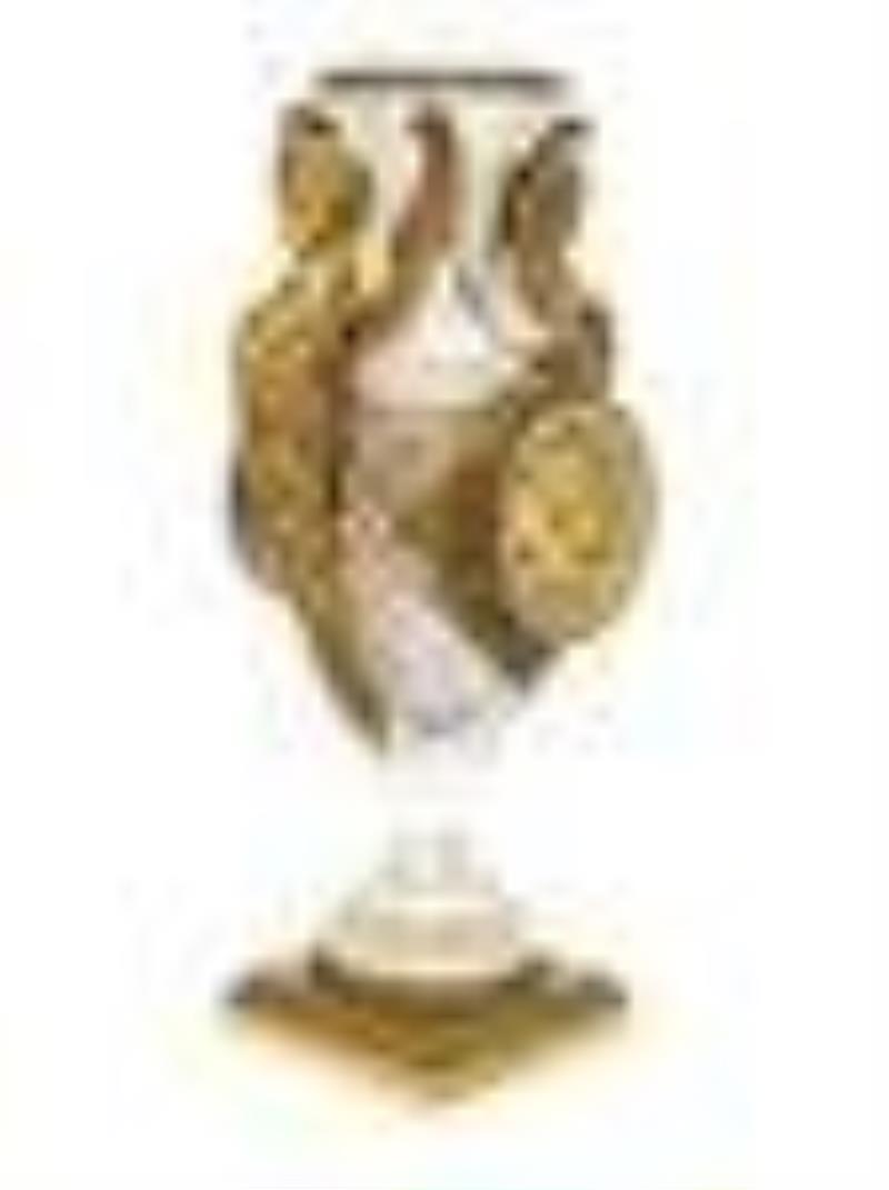 A French Gilt Bronze-Mounted Cut Glass Urn Clock