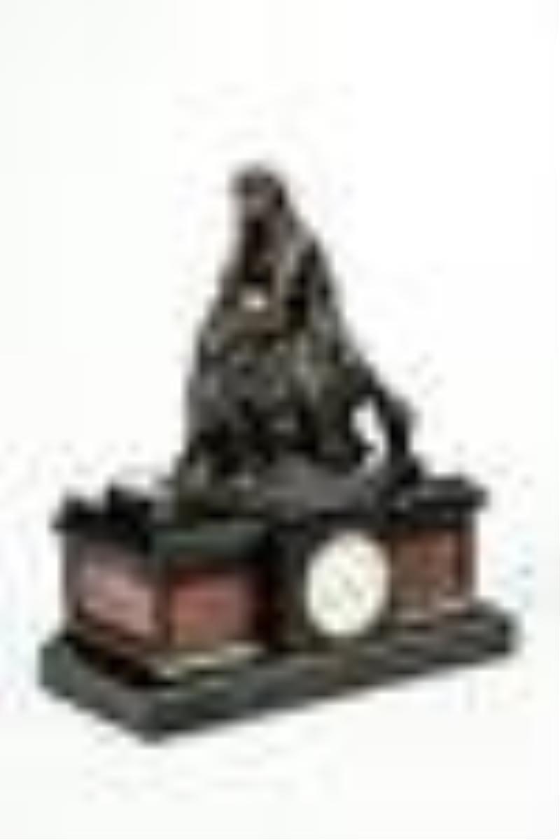 A French Bronze Mantel Clock