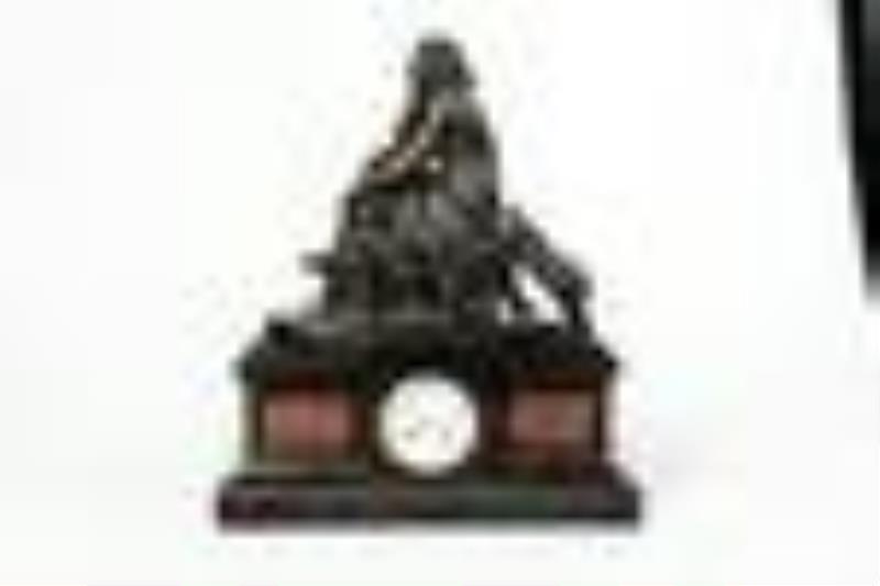 A French Bronze Mantel Clock