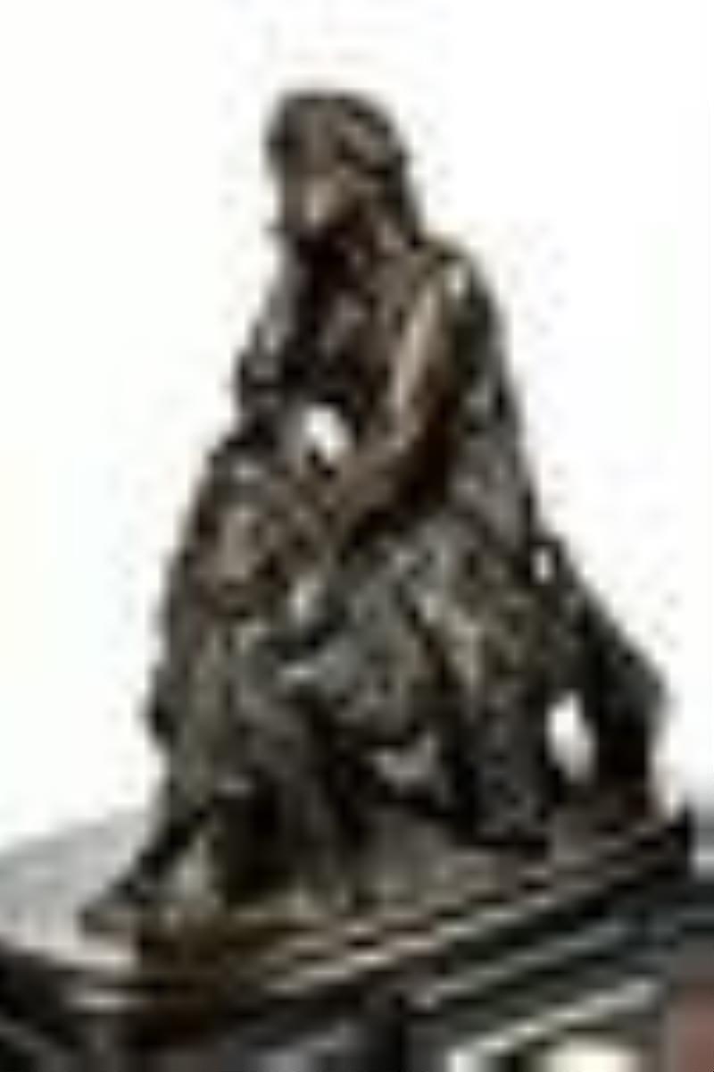A French Bronze Mantel Clock
