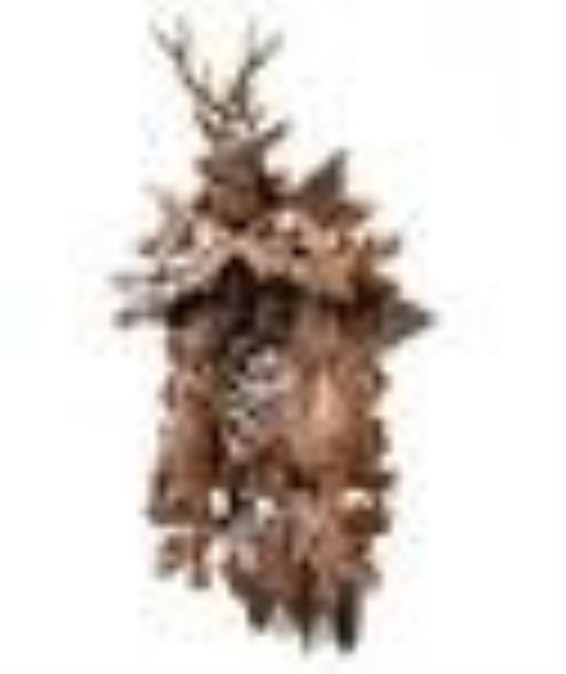 A Black Forest Style Carved Walnut Cuckoo Clock