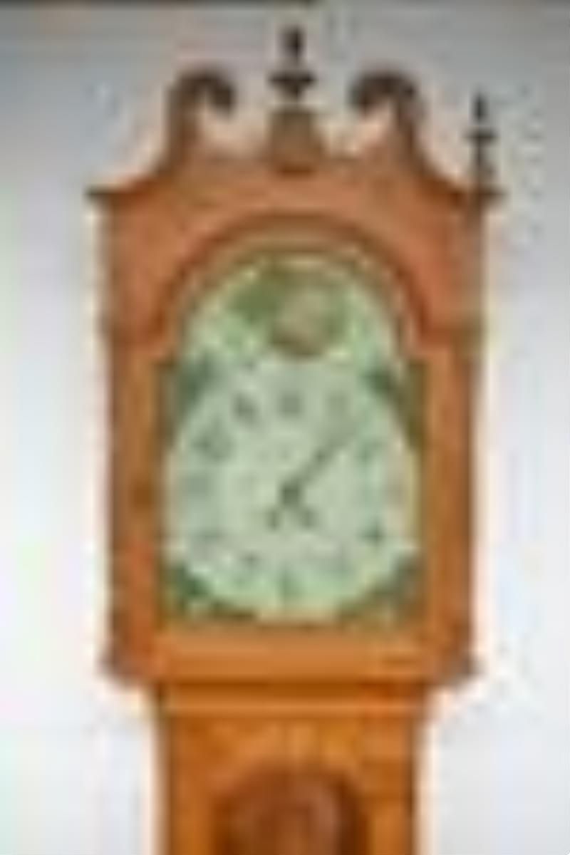 Pennsylvania Figured Maple Tall Case Clock