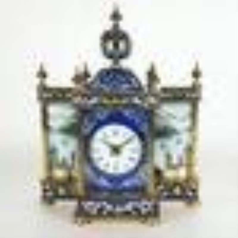 Renaissance-Style Enamel & Cloisonne Clock