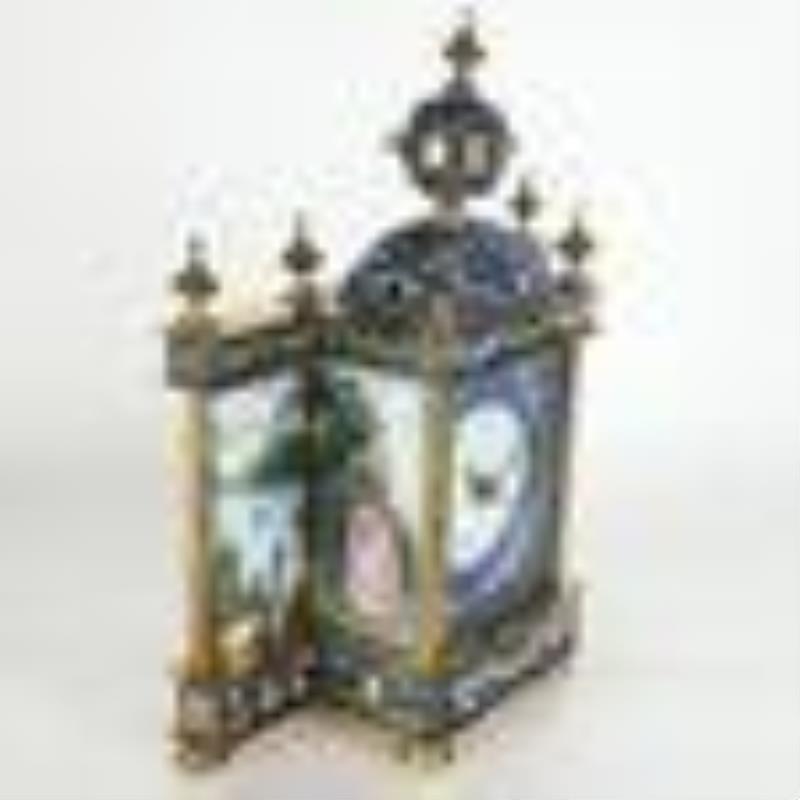 Renaissance-Style Enamel & Cloisonne Clock