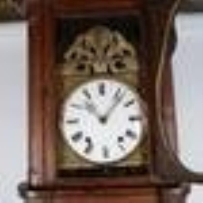 Late 18th C. Louis XV Provincial Oak Morbier Clock