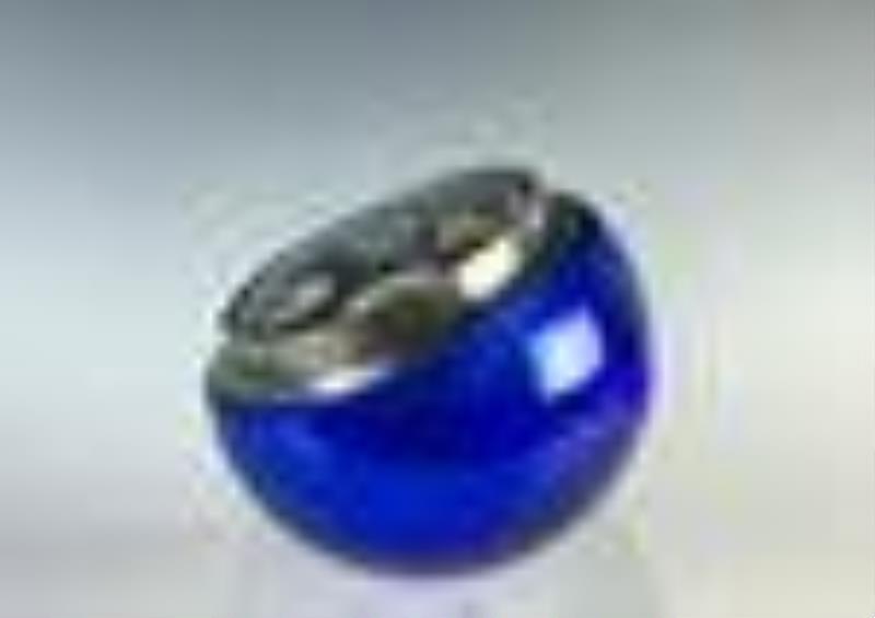 Daum Desk Clock w Blue Crystal