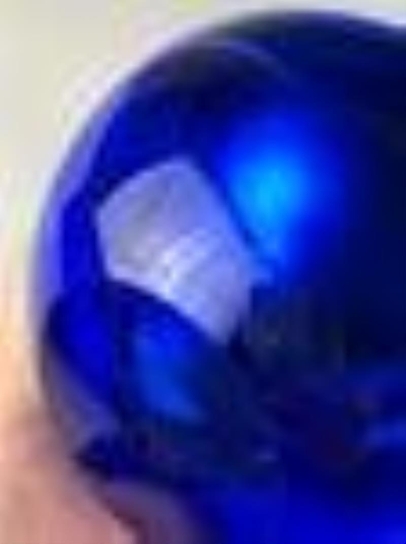 Daum Desk Clock w Blue Crystal