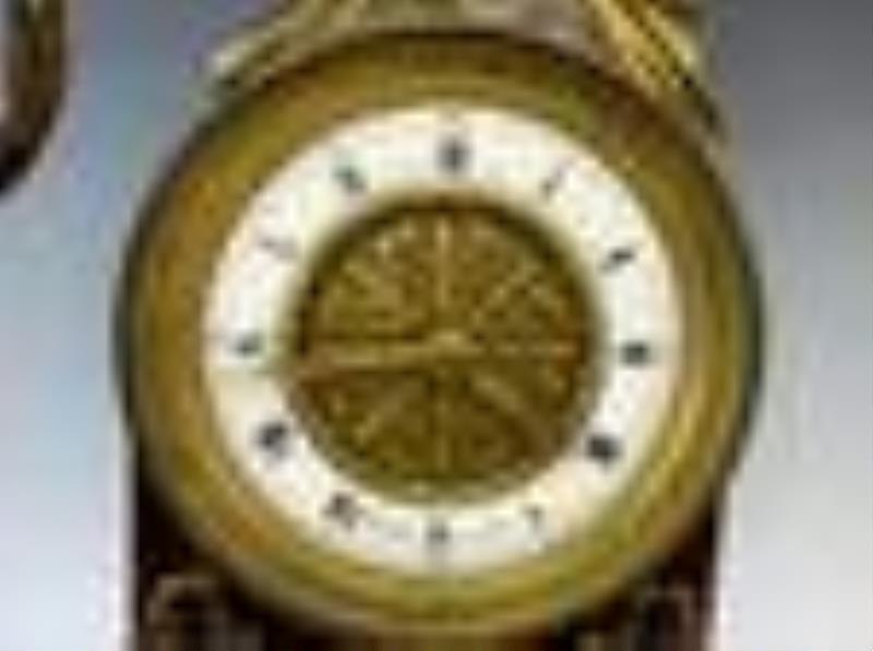 19th C French Gilt Bronze Winged Victory Clock