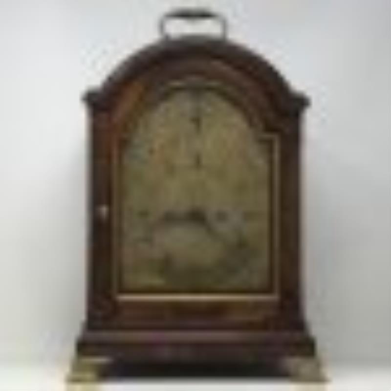 18th Century James Wild London Fusee Bracket Clock in Mahogany Case