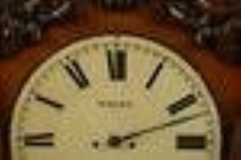 Antique Carved Oak Mantle Clock