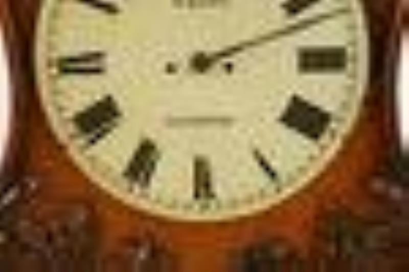 Antique Carved Oak Mantle Clock