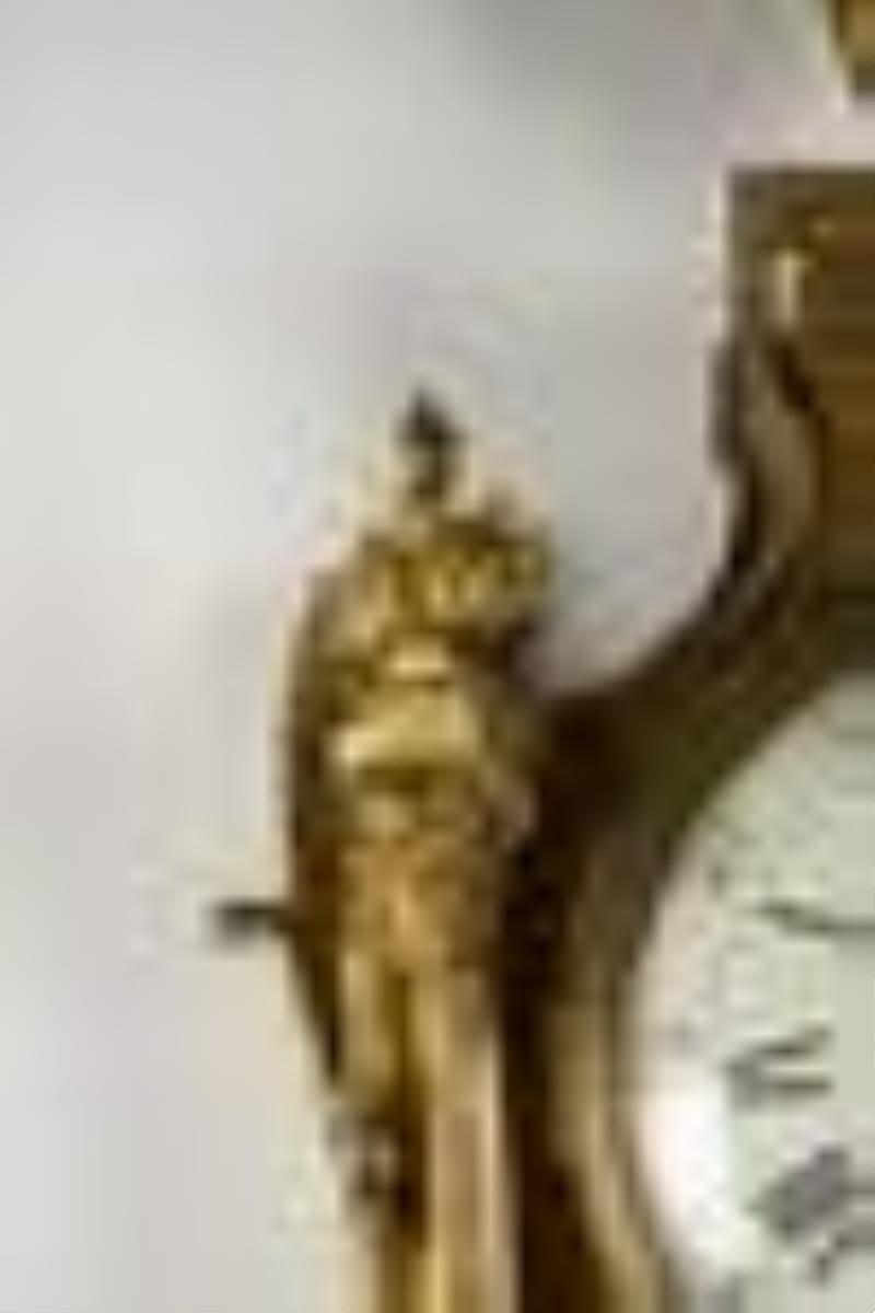 French Neoclassical Gilt Bronze Cartel Clock