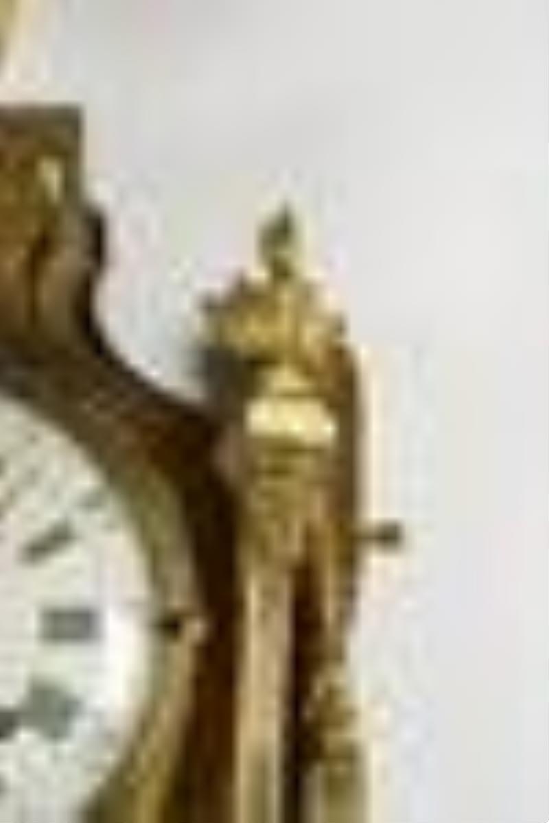 French Neoclassical Gilt Bronze Cartel Clock