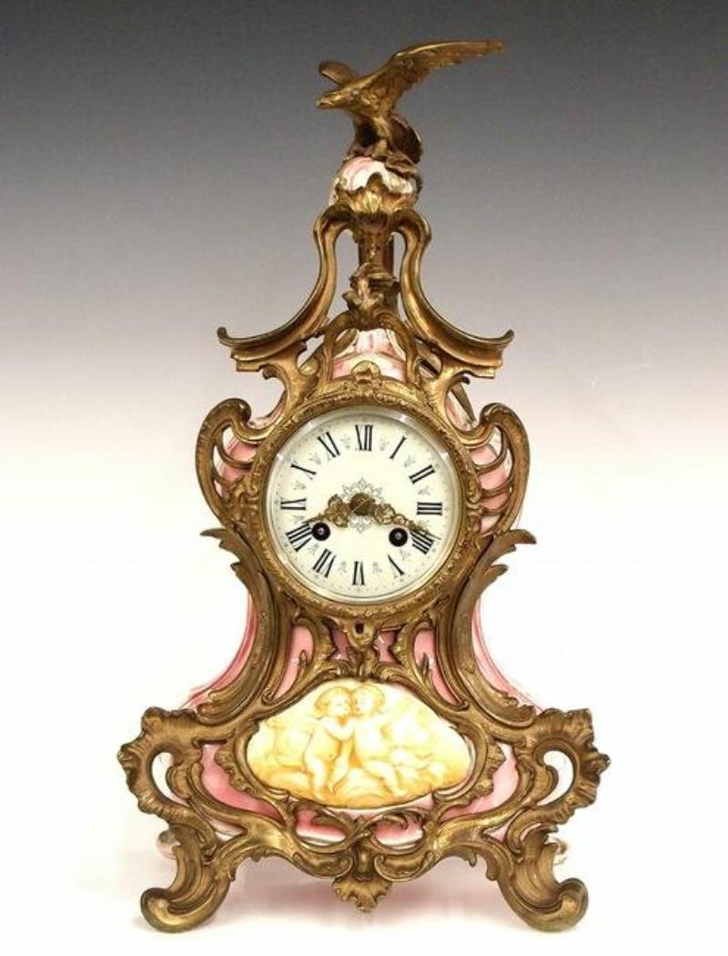 Lenzkirch Porcelain Mantel Clock