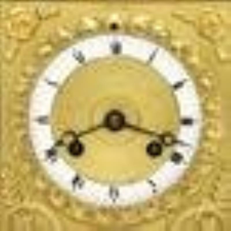 French Empire Gilt Bronze Mantel Clock