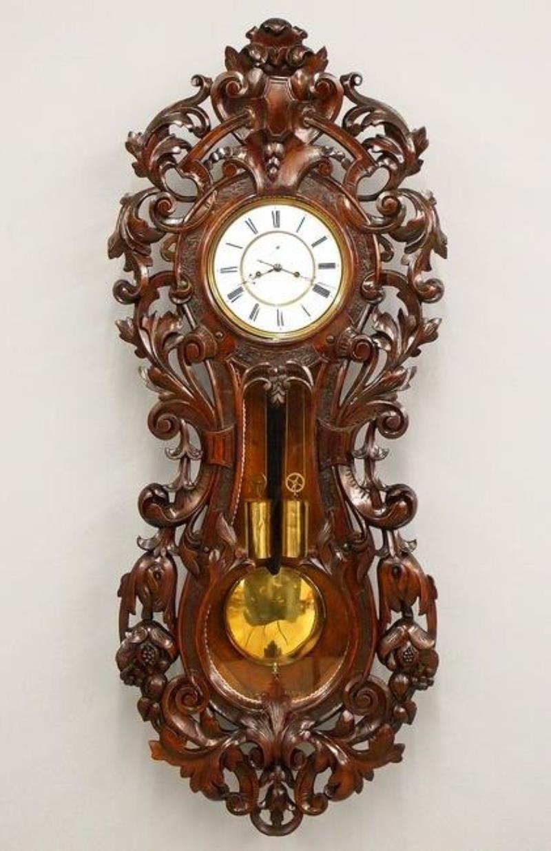 Carved Lenzkirch 2 Weight Wall Clock