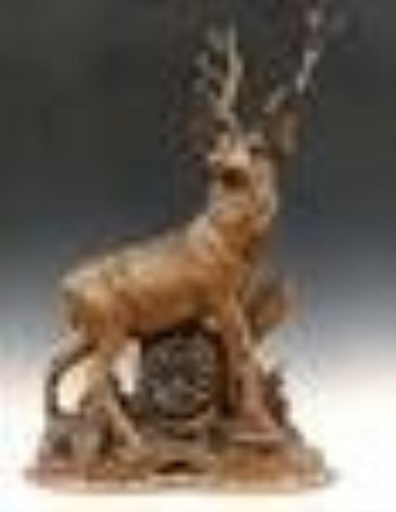 Black Forest Stag Clock