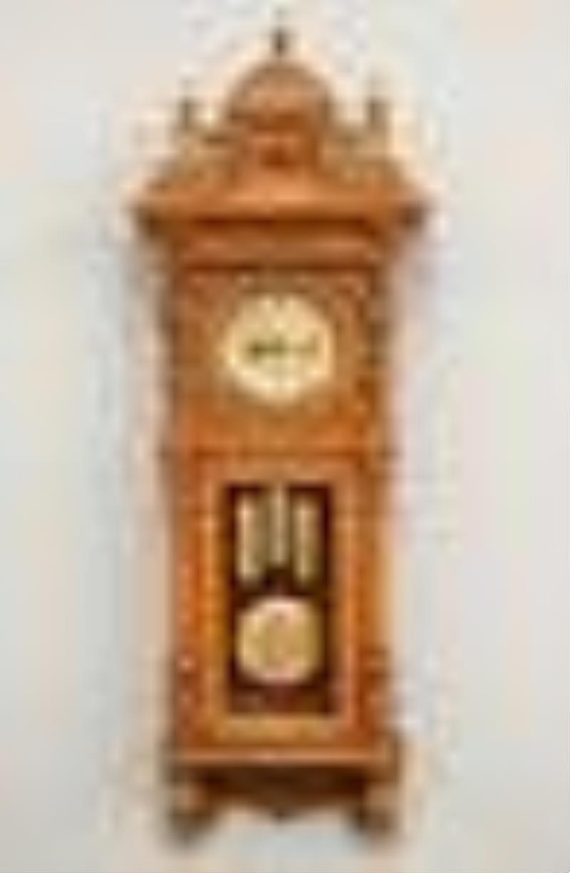 3 Weight Gustav Becker Wall Clock