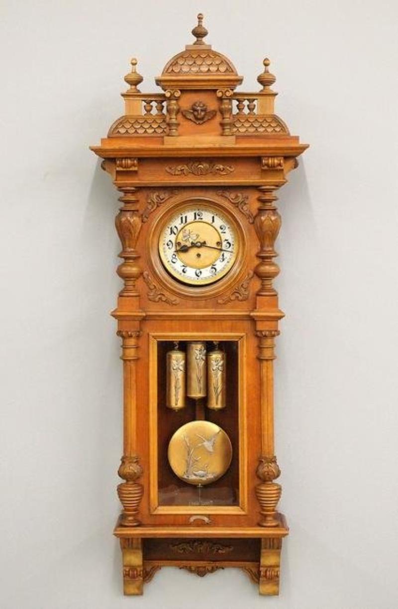 3 Weight Gustav Becker Wall Clock