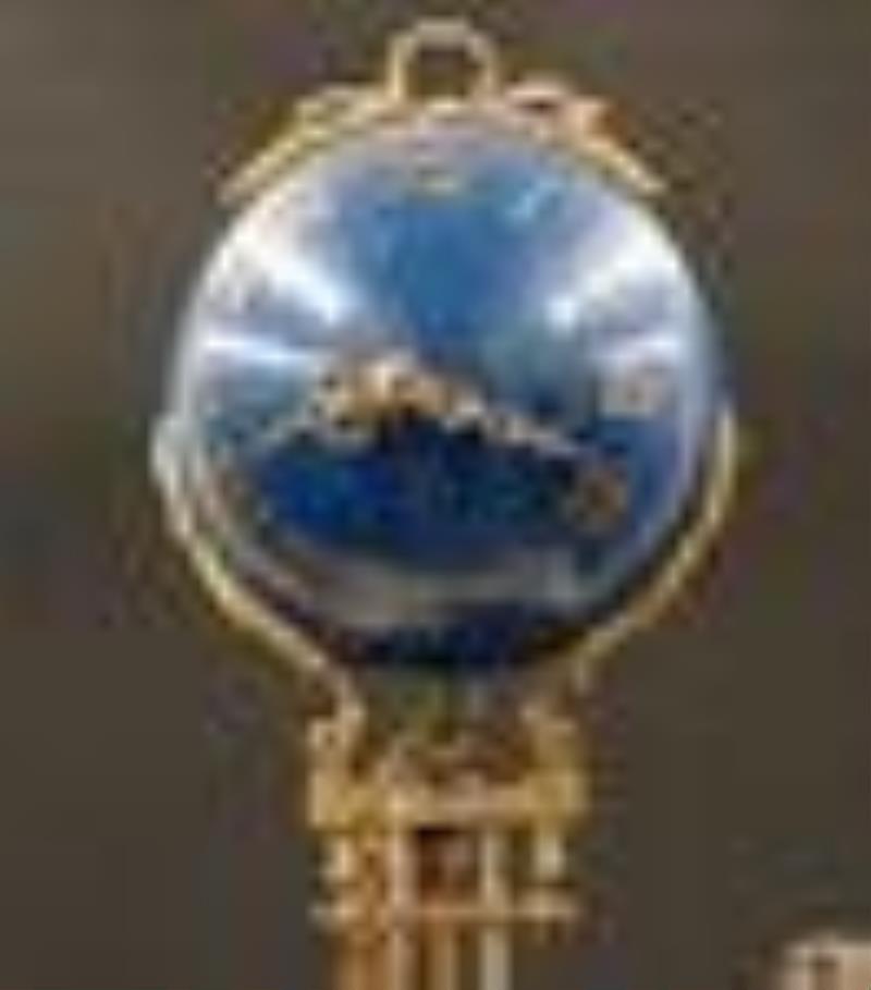 French Swinging Arm Figural Clock