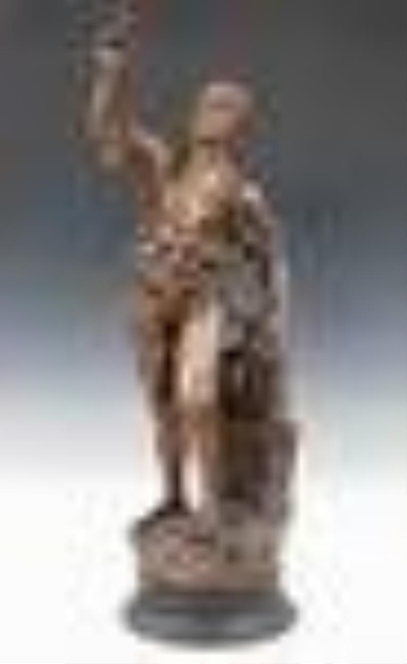 French Swinging Arm Figural Clock