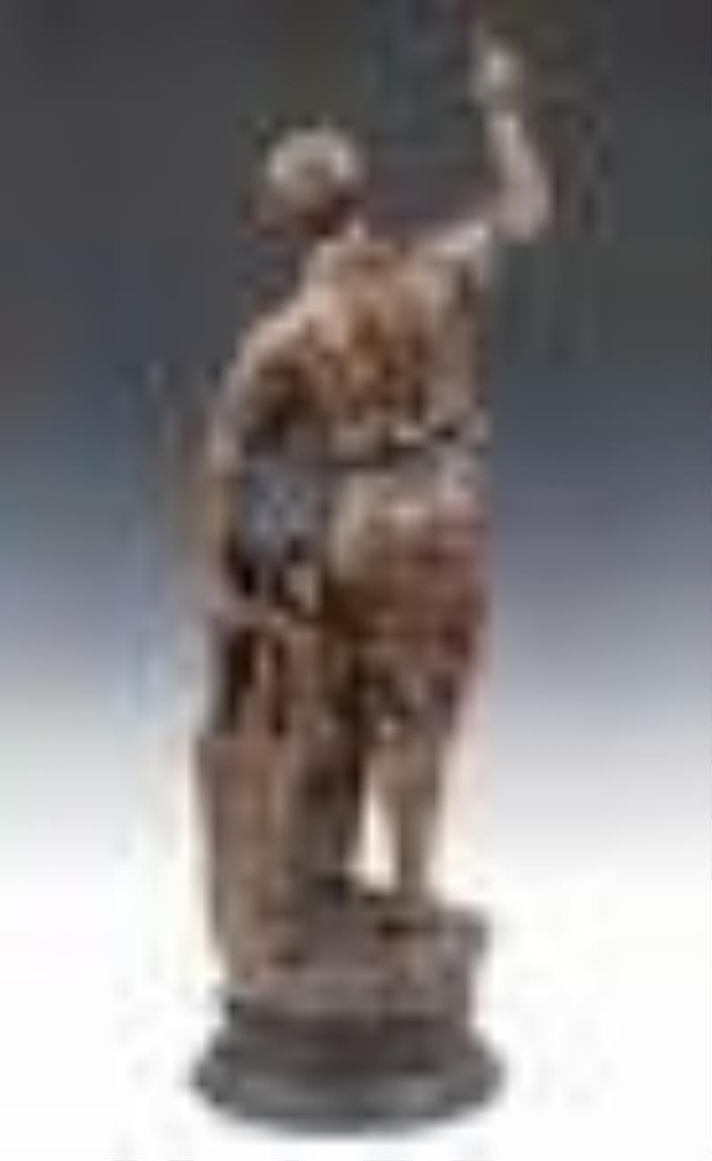 French Swinging Arm Figural Clock
