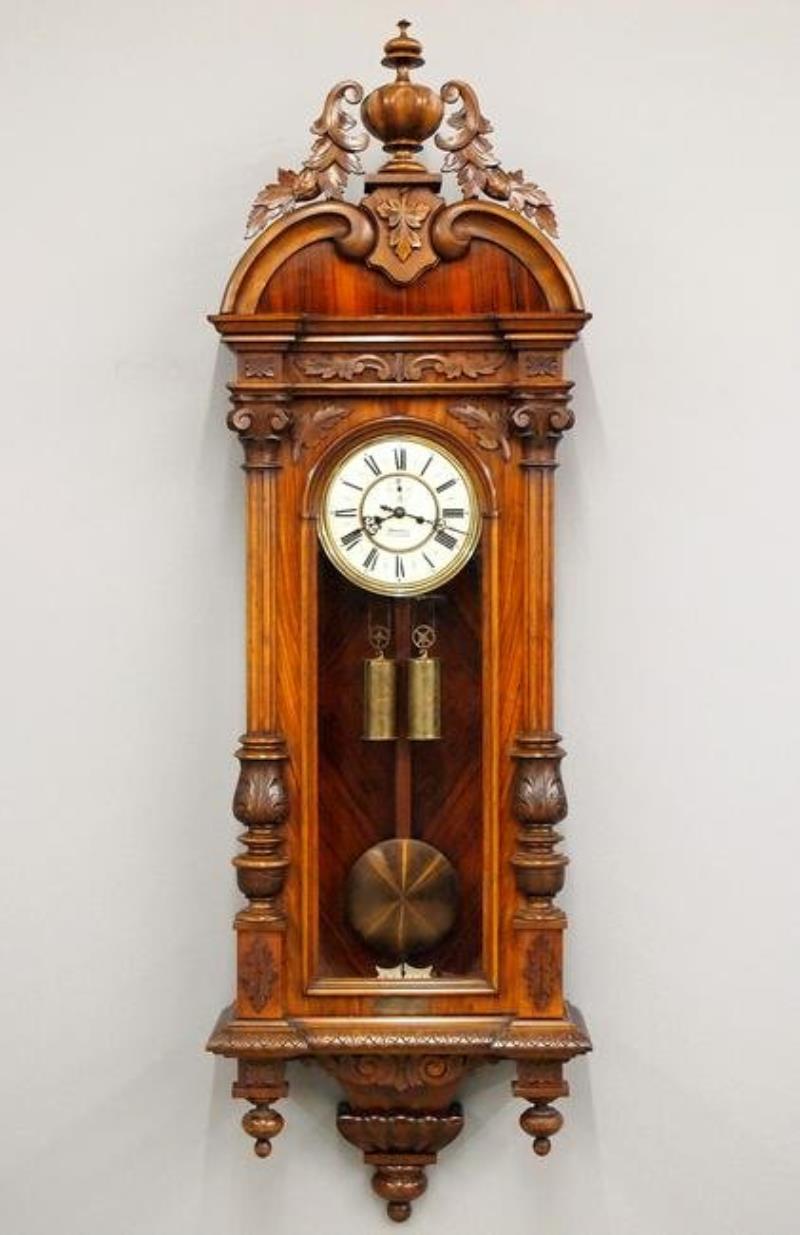 2 Weight Gustav Becker Wall Clock